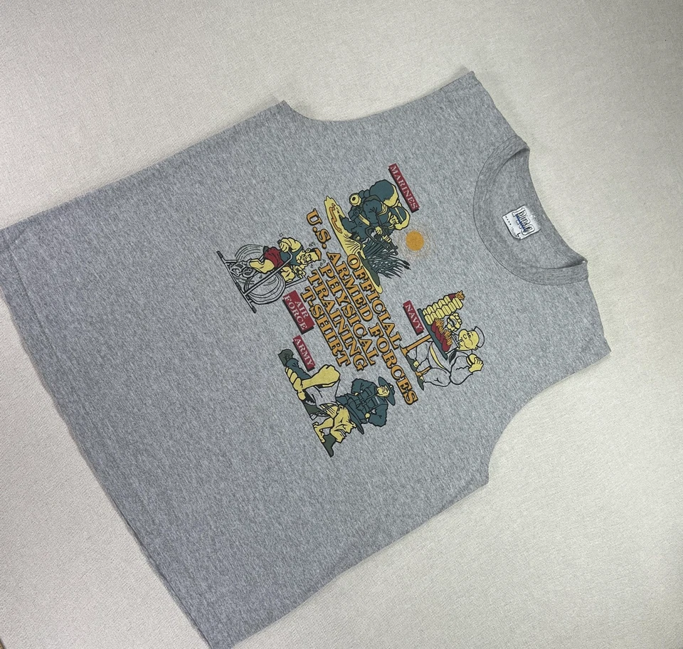 Camisa De Colección Años 90 Fuerzas Armadas de los Estados Unidos Para Hombres L Sin Mangas Equipo Sin Mangas para Deportes Hecha en EE. UU. Foto 3 de 4