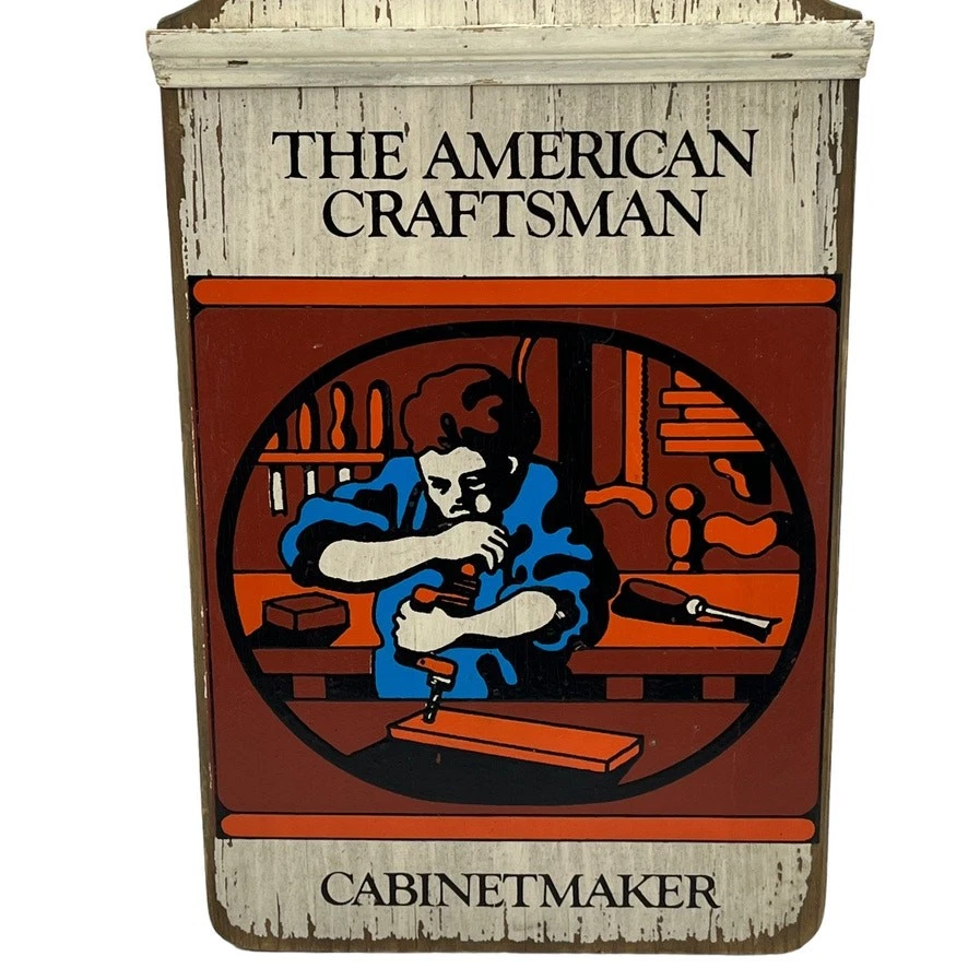 JL Steel Cabinetmaker Wooden Plaque Vintage Americana Craftsman Sign Retro Art - Image 3 of 4