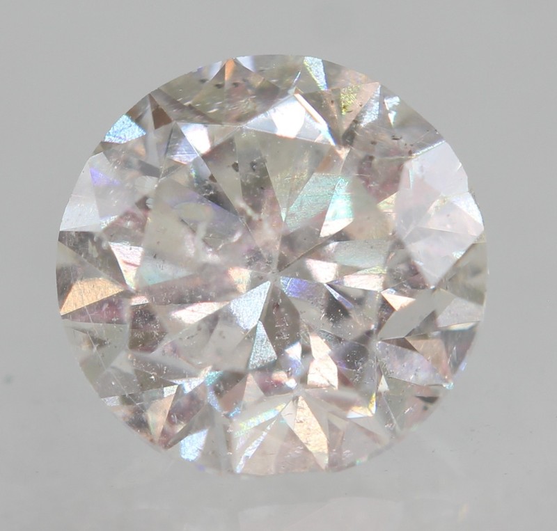 Certified 0.55 Carat E SI1 Round Brilliant Natural Enhanced MINED Diamond 5.07mm