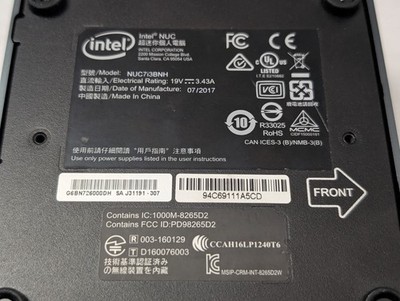 Intel NUC NUC7I3BNH i3-7100U 2.4GHz 4GB RAM 256GB SSD + Adapter
