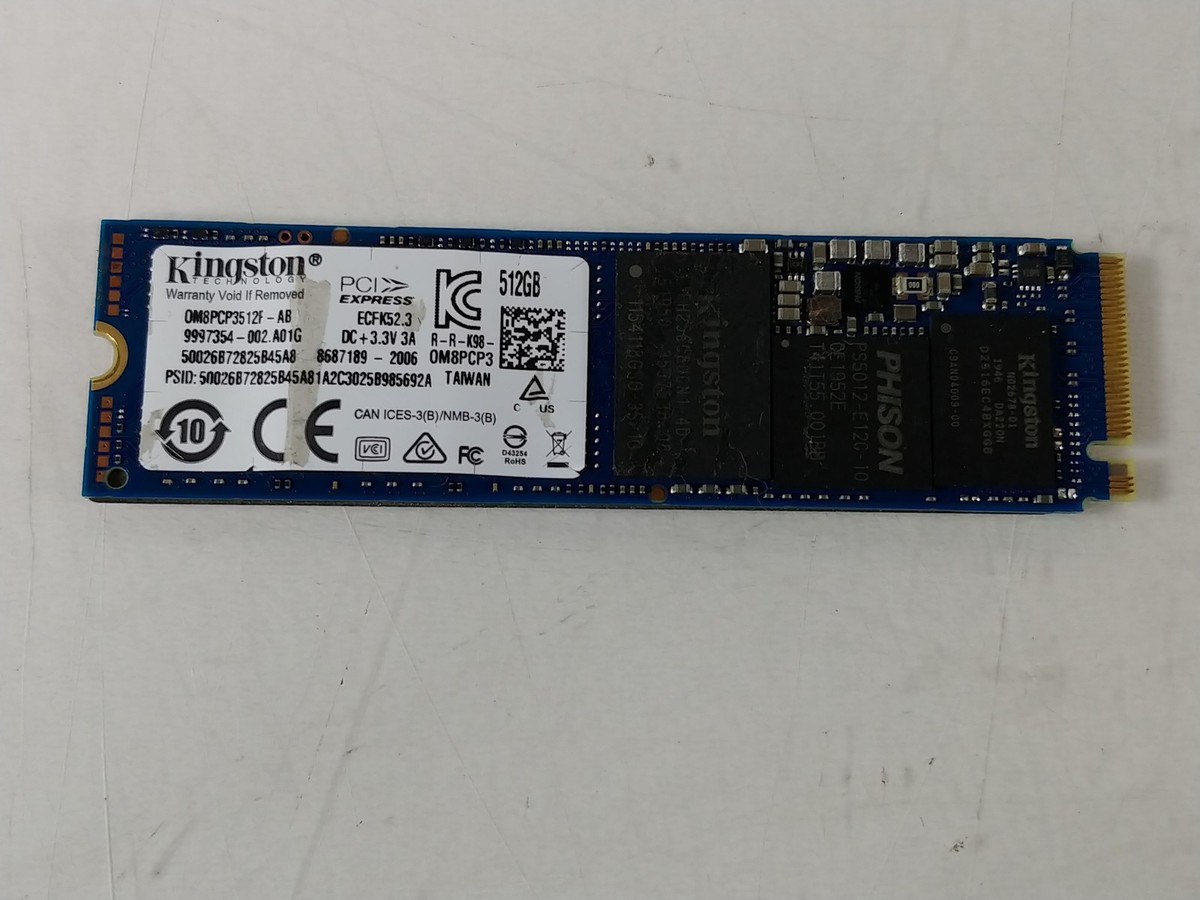 Kingston OM8PCP3512F-AB 512 GB NVMe 80mm Solid State Drive | eBay