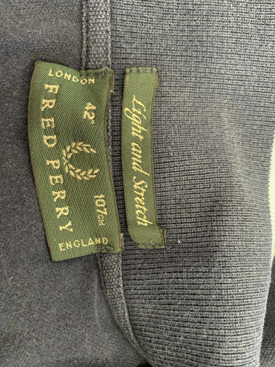 Fred Perry London England Navy Blue Polo Shirt 42