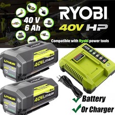 For Ryobi 40V 6 Ah Lithium Ion Battery 40-Volt OP40605VNM OP40602 /Rapid Charger