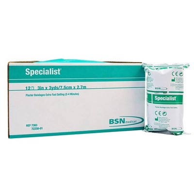 Specialist Plaster Bandage 3 Inch X 9 Foot Plaster of Paris White 7363 12 Ct
