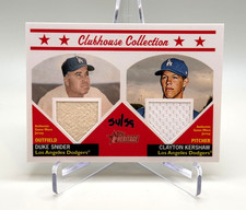 2008 Topps Heritage Clayton Kershaw RC #/59 Dual Game Used Jersey w/ Duke Snider