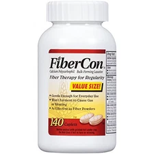 4 Pack Fibercon Fiber Therapy For Regularity Supplement 140 Caplets Each