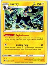 Luxray (44) Rare Crown Zenith 044/159 NM Normal
