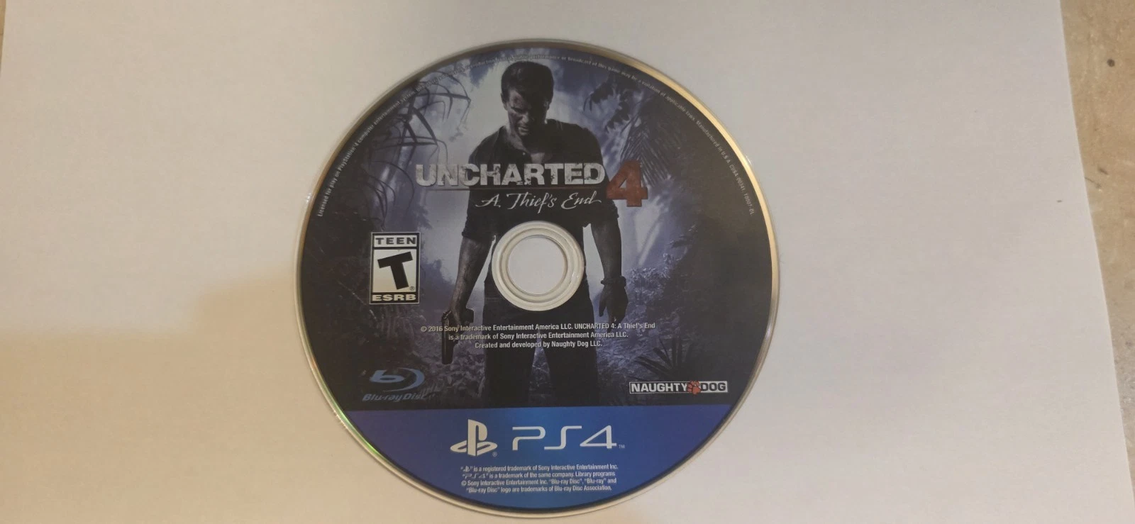 Uncharted 4: A Thief's End - Sony PlayStation 4  - Game Disk Only - PS4