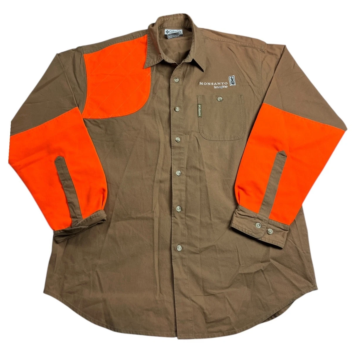 Chemise Columbia PFG – Homme XL, Orange, Pêche Outdoor, Manches Longues, Occasion