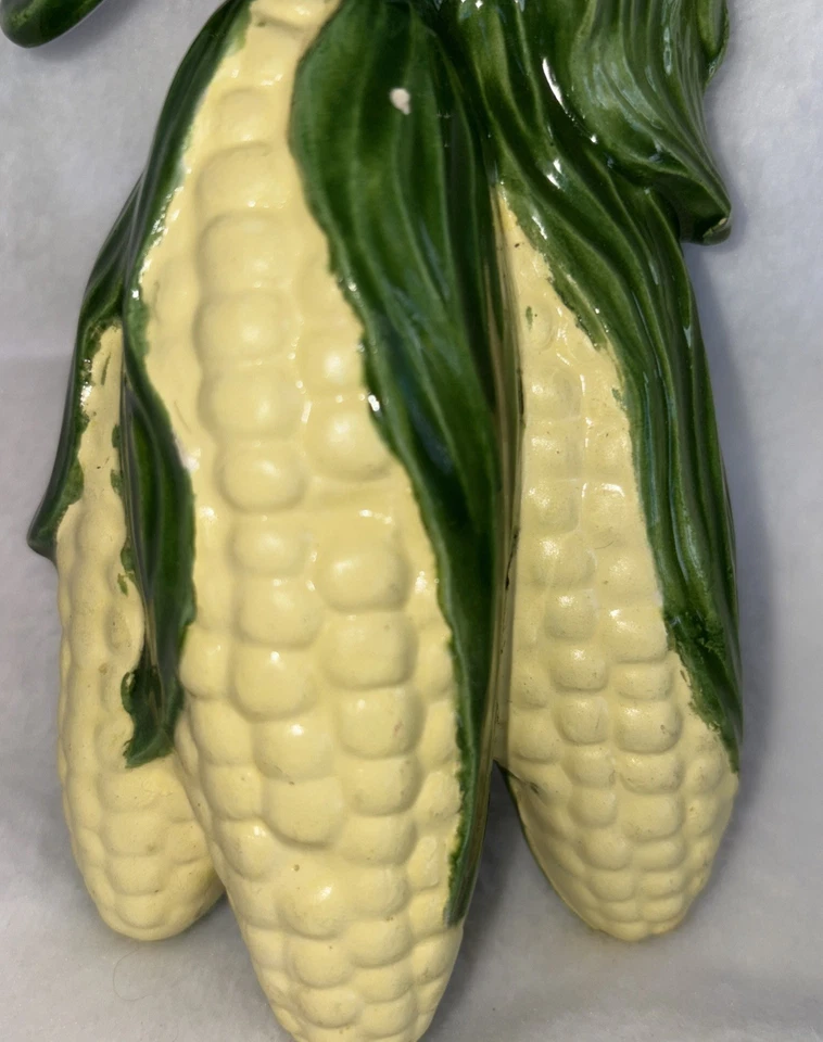 Винтажная кукурузная керамическая 3D овощная настенная табличка / ретро декор / 7,5 дюйма - Изображение 3 из 4