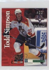 1999-00 Cigna HealthCare Florida Panthers Team Issue Todd Simpson n1u