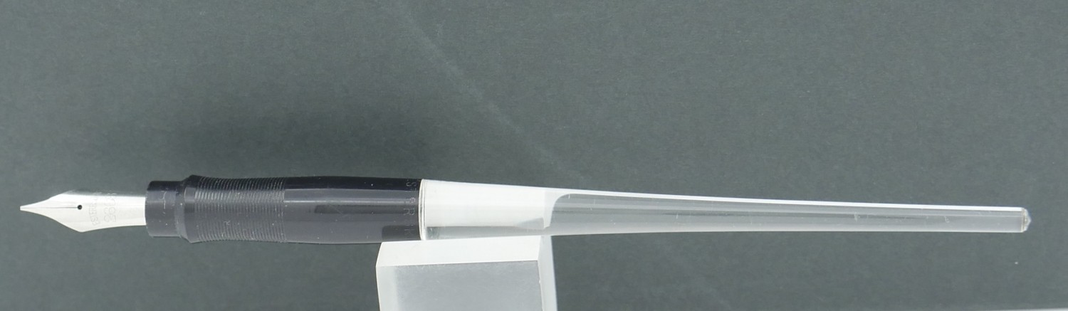 Esterbrook Dip-Less Black & Lucite Desk Set Fountain Pen -1940s -2668 Nib - NEW