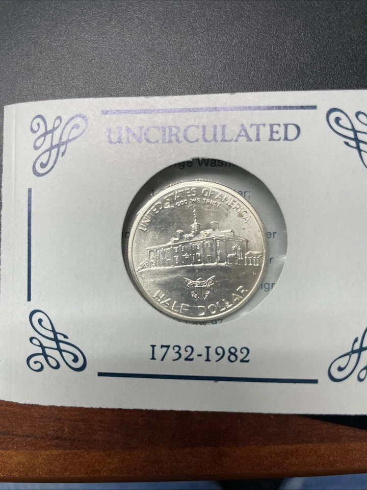 1982 Washington Half-Dollar 90% Silver Uncirculated - Image 2 of 2