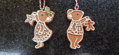 *SALE* GISELA GRAHAM HOLLY & ALFIE MOUSE ICED LEBKUCHEN WEIHNACHTSDEKO