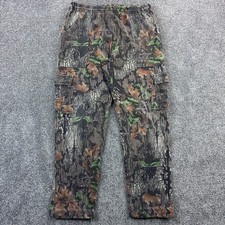 Vintage Jerzees Outdoors Camo Cargo Sweatpants Mens L Trebark Grunge USA Made