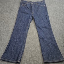 Vintage Levis 517 Jeans 40x30 Blue Bootcut Dark Wash Denim Orange Tab USA 90s