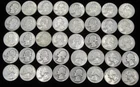 US WASHINGTON QUARTER ROLL $10 FACE 40 90% SILVER COIN COLLECTION NO RESERVE NR