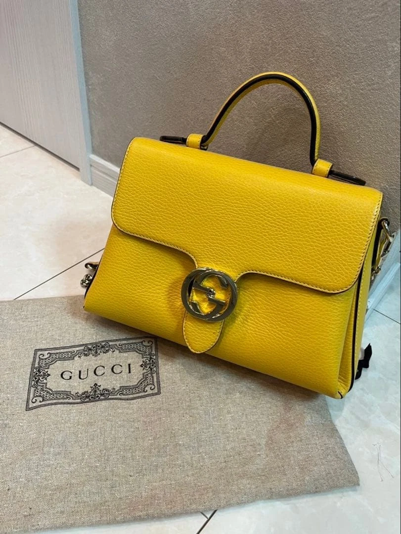 Gucci Yellow Bags & Handbags for Women for sale | eBay