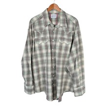 Tru West Rockmount Ranch Wear Plaid Western Pearl Snap Long Slv 3X Shirt Rodeo