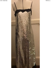 marks and spencer sequin maxi evening party dress size 12
