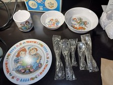 Vintage Oneida Raggedy Ann  Andy 10 piece Progress Set No. 5875 New Open Box 