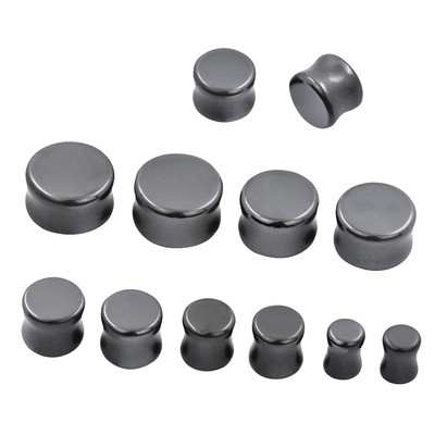 Natural Stone Ear Plugs Ear Gauges Double Flares Flesh Tunnels Saddle Plug-PAIR