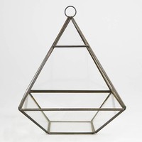 Zinc & Glass Pyramid Shaped Terrarium Candle Holder Lantern Glasshouse Planter Zinc & Glass Pyramid Shaped Terrarium Candle Holder Lantern Glasshouse Planter