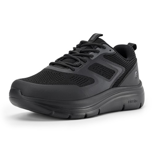 FitVille Mens Extra Wide Fit Walking Trainers Lightweight Cushioned Casual Shoes - Picture 24 of 48