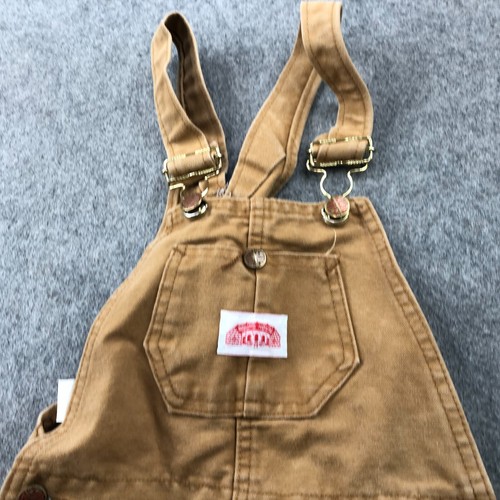 Vintage Round House Bib Overalls Youth 10 Beige Canvas Outdoors Kids Boys - Picture 6 of 15