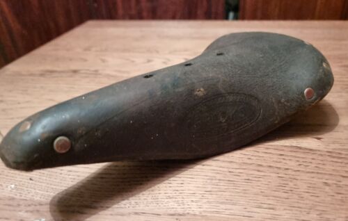 Vintage Brown Leather Brooks B17 Champion Narrow Bicycle Saddle Retro Seat A72 - Picture 1 of 11