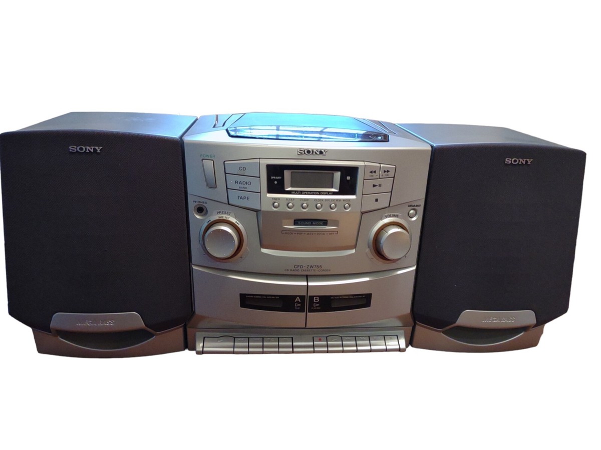 Sony CFD-ZW770 CD/Radio/Double Cassette Boombox See Description | eBay