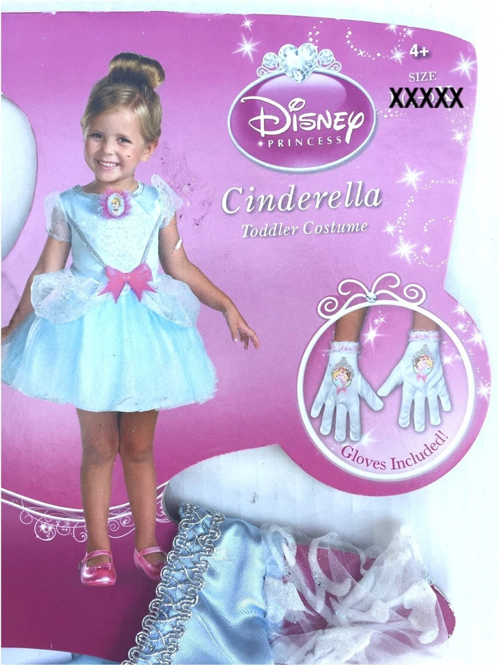 Disney CENICIENTA Disfraz 3T-4T Brillante Tutú Vestido + Guantes Princesa + Zapatos Foto 3 de 4