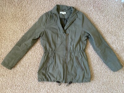 H&M L.O.G.G. +++ coat size 36 in green quilted lining  