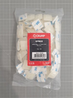 Q-Crimp 25mm 2-WAY Cable Tie Base 100 Stück/Paket (0,07 /stück)