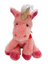 Plush Pink Unicorn Luky Stuffed Animal Fluffy Sparkles Russ Berrie Soft Toy
