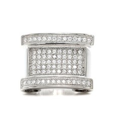 Stainless Steel 316 Pave Men's Square shape CZ SET Pinky Ring