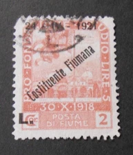 ITALY ITALY RIVER 1921 Pro foundation Studio 2 Lire pink brown USED ss. 172