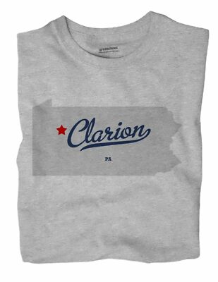 Clarion Pennsylvania PA T-Shirt MAP