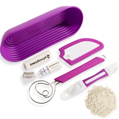 Breadsmart Bread Making Kit   5-Piece Tool Set to Make Homemade Bread - PURPLE