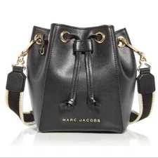 MARC JACOBS Leather Bucket Bag Black $450