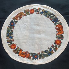 ACAPULCO VILLEROY et BOCH Napperon Ovale 37 cm X 32 cm VINTAGE Coton et Lin