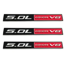Fits (3pc) Mustang GT 5.0 Emblem F150 FX4 Coyote V8 5.0L Decal Badge