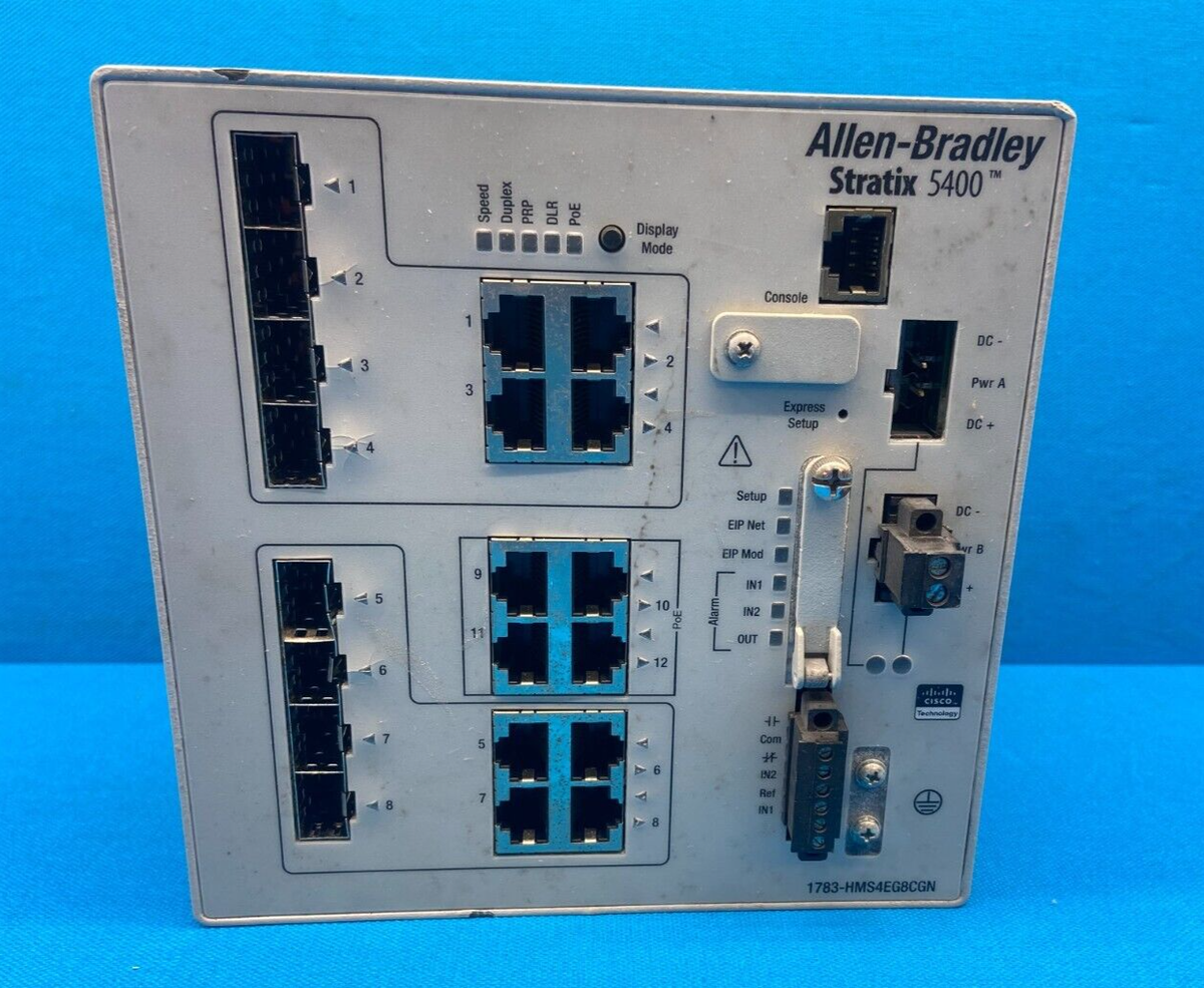 Allen Bradley 1783-HMS4EG8CGN Stratix 5400 Ethernet Switch 10/100