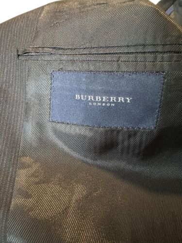 Burberry London 100% Wool Suit Blazer Men 40R Black Inner Pockets #UV2-3 - Picture 2 of 9