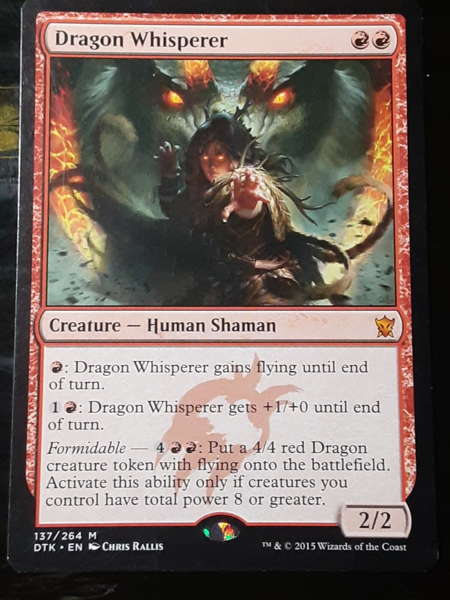 Dragon Whisperer 1x FOIL DTK MTG Dragons of Tarkir Mythic MINT white Dragon Whisperer 1x FOIL DTK MTG Dragons of Tarkir Mythic MINT white