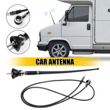Universal Car Antenna With Mast Extension Cable Power Radio AM 16inch FM
