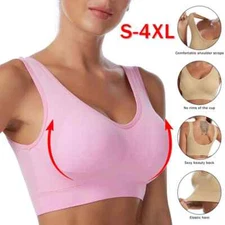 Women's Seamless Comfort Bra for Everyday Wear Wide Straps Bra Wirefre Bra