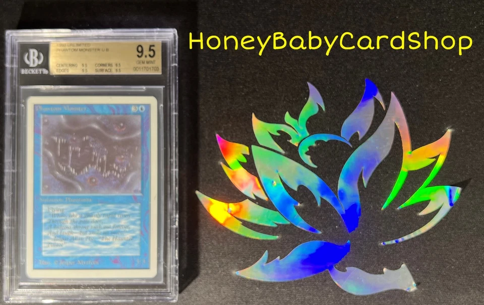 MTG Unlimited Edition 1993 Phantom Monster BGS 9.5Q (TRUE QUAD) GEM MINT 93/94 - Image 4 of 4