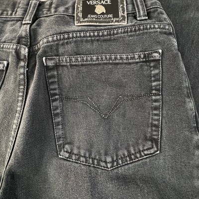 vintage VERSACE JEANS black fade denimeb vintage VERSACE JEANS black fade denimeb