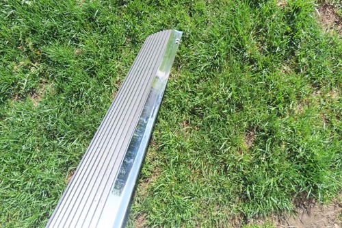 1969 Corvette OEM factory side exhaust pipes heat shield ribbed cover panel - Picture 15 of 24